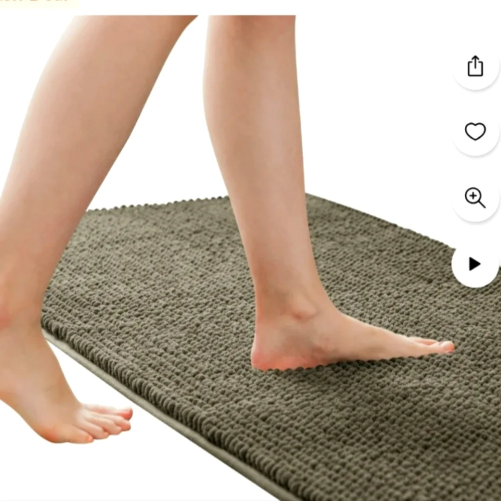 3 Chenille bathroom rugs